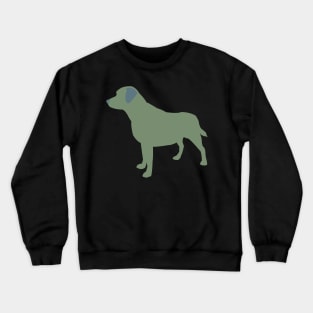 Labrador Silhouette -Green Crewneck Sweatshirt